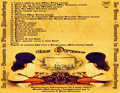 Le Orme CD Concerto In Piazza Skanderberg original back tray